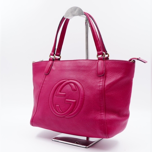 AO19❤️ GUCCI Soho Pebbled Calfskin Small Top Handle - Picture 2 of 15